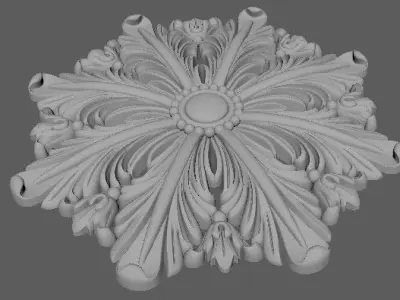 Central decor ornament for furniture 3D model 181