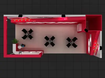 Exhibition Fair Stand 9x4 3D model