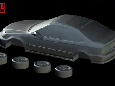 Honda Civic 6th Gen EM1 Si Coupe 1999-2000 3D print model