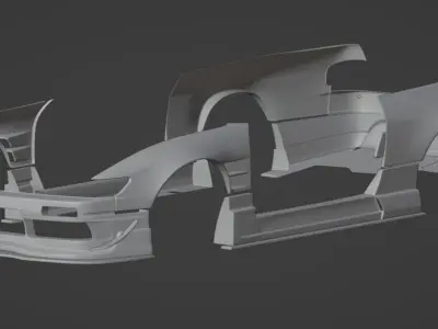 S13 Origin Labo Racing Line Bodykit 3D model