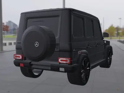 Mercedes Benz g500 Low-poly 3D model