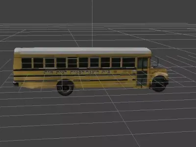 School Bus 3D Model Low-poly 3D model