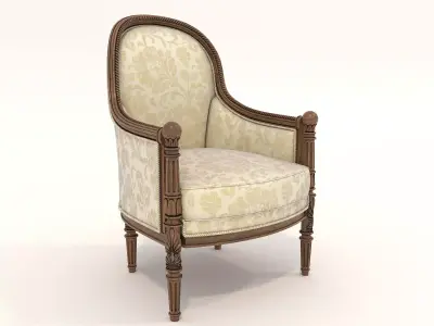 Classic European Style Working Table 4 3D model