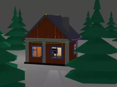 House in the woods 3D model