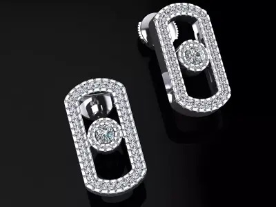 Messika Earrings 3D print model get