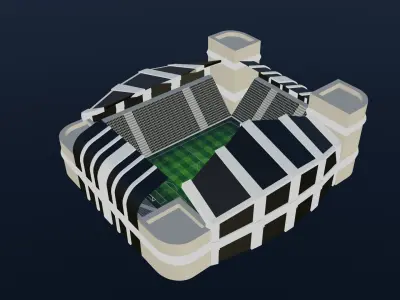 Football Stadium - Besiktas Low-poly 3D model