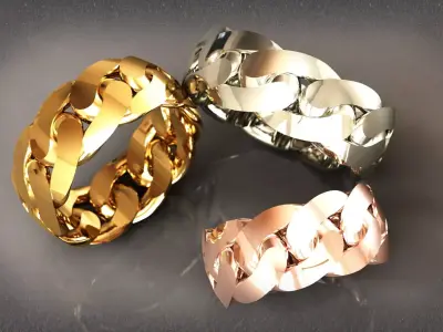 Special 9 mm Cuban chain ring 3D print model