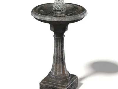 Old Metal Fountain 3D Model 3D model