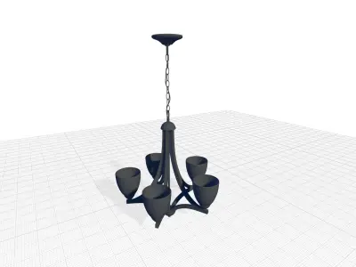 Alvah Light Shaded Classic Traditional Chandelier 3D model