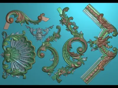 synthetic vintage flowersn3d 3D print model