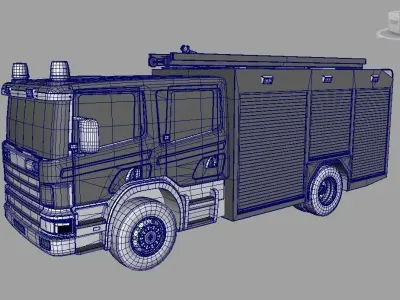 Firewagon fire truck 3D model