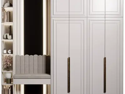 Hallway in a Classic Wardrobe style 16 3D model