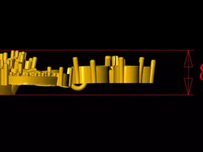 Simple Diamond Earring - 0015 3D print model