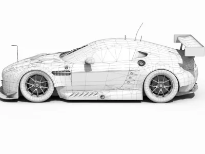 Aston Martin Vantage GTE 2015 Low-poly 3D model