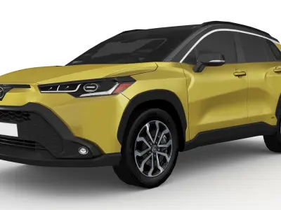 Toyota Corolla Cross Hybrid 2023 Low-poly 3D model