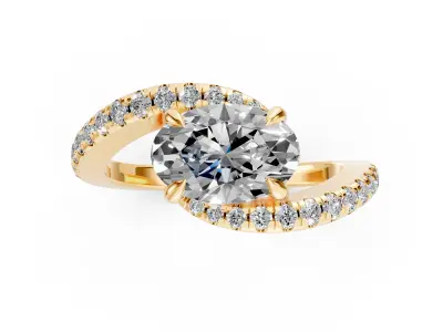 Oval Bypass Ring 3D print model