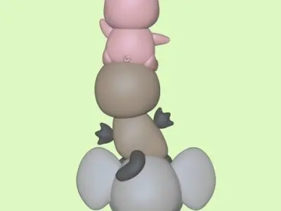 Animal Tower 3D print model