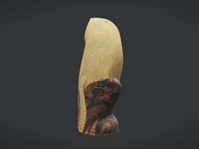 wooden cat 3D model