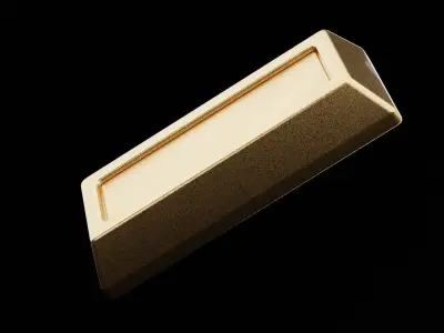 Golden Bar Low-poly 3D model