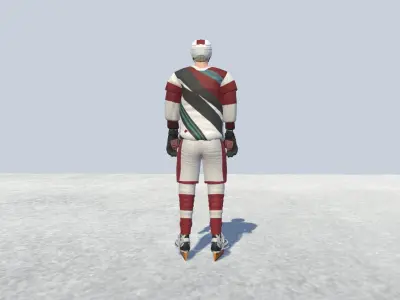 ice hockey player Rigged  Low-poly 3D model