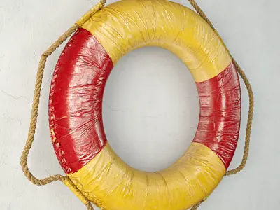 Vintage Life Preserver 2 3D model