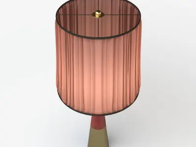 Light table lamp with shade 3D model