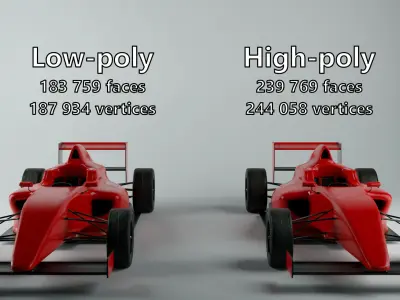 Formula 4 car 3D model