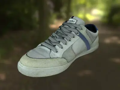 Sneaker shoe 3D model Low-poly 3D model