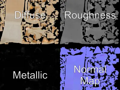 Cozy Textured Blanket Model Pack Low-poly 3D model