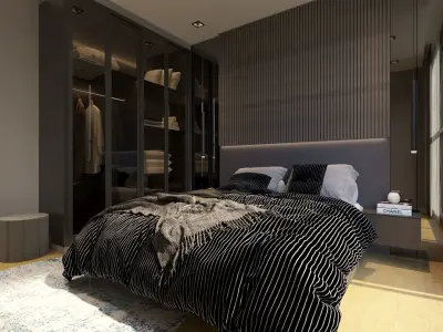 Bedroom Design 03 Free low-poly 3D model