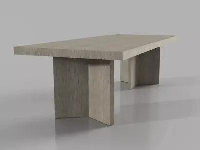 RH Ludlow Rectangular dining table 3D model