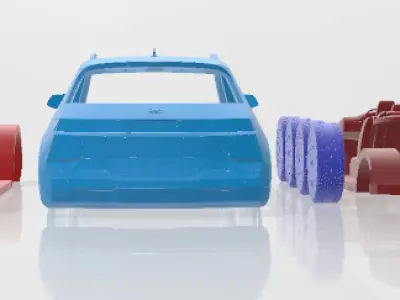 Hyundai Ioniq 5 XRT 2025 - Separate Parts STL Model 3D print model