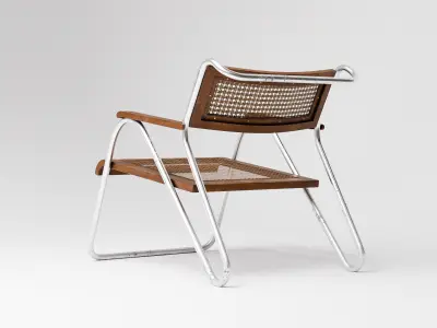 Tubular Steel Armchair Low-poly 3D model