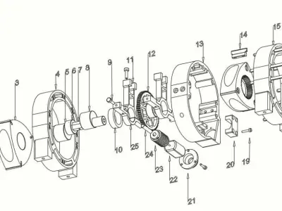 MOTEUR ROTATIF WANKEL - WANKEL ROTARY ENGINE 3D print model