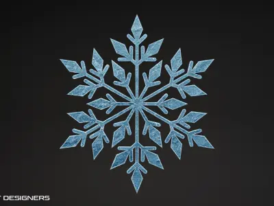 Snowflake Decor Low-poly 3D model