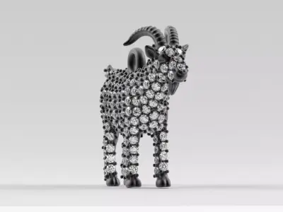 Goat Pendant - Bold Spirit Untamed Style 3D print model