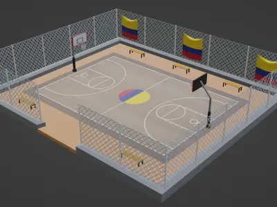 Basketball Stadium - Colombia Low-poly 3D model