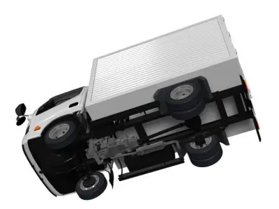 2t truck Van body type 3D model