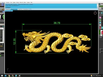 Luxury Chinese Dragon Pendant Jewelry 4781 3D print model