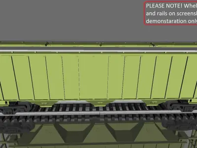 3-bay Covered Hopper printable moded in H0 Scale 3D print model