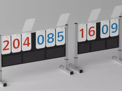 Sports Basketball Football Soccer Scoreboard 1 Low-poly 3D model