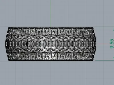 0263 Chinese Coin Ring 3D print model