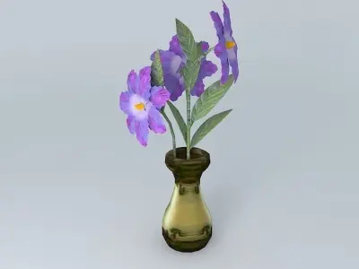 Flowers in a vase Free 3D model