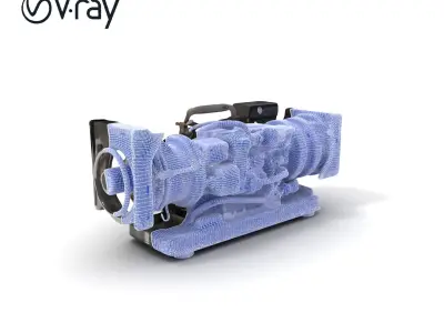 Industrial Generator Engine Model Pack for Render and Game En... Low-poly 3D model