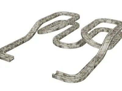 Elegant Race Track Low-poly 3D model