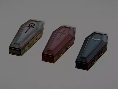 Halloween Coffin Decoration 3D print model