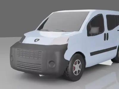 Low Poly Peugeot Bipper Free low-poly 3D model