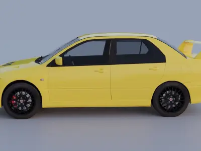 Mitsubishi Lancer Evolution 7 Low-poly 3D model