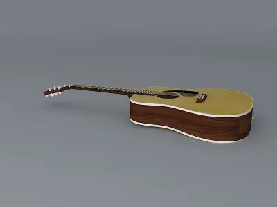Takamine dreadnought acoustic guitar Free 3D model
