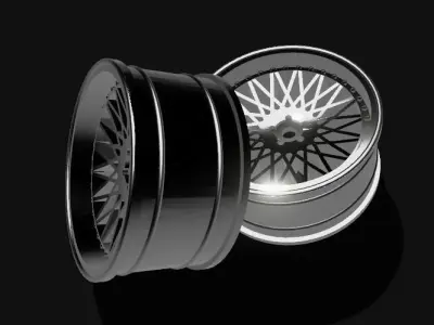 RC DRIFT CAR RIM 1 10 YABA KING MESH OFFSET plus 2 MM 3D print model